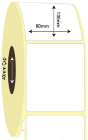 80mm x 100mm Kuşe Etiket